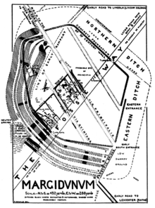 Rencana Margidunum tahun 1927.png