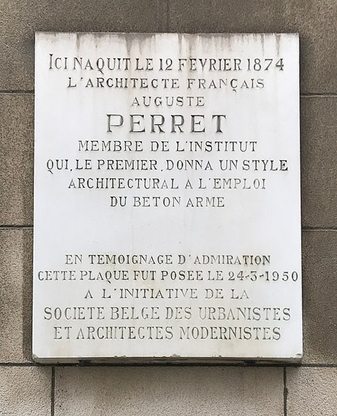 File:Plaque "ici naquit" l'architecte Auguste Perret, rue Keyenveld-Keienveldstraat, Ixelles.jpg