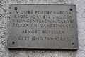 English: Plaque of Arnošt Rufeisen memory at Studenec train station. Čeština: Pamětní deska k památce Arnošta Rufensteina na studeneckém nádraží.