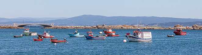 Boats in Aguiño, Ribeira, Galicia (Spain)