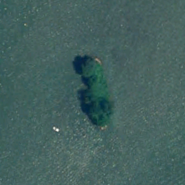 Aerial image of an island