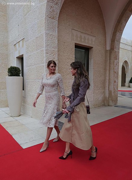 File:President Rumen Radev and his wife Desislava Radeva were welcomed with an official ceremony at the King’s Palace in Amman by King Abdullah II and Queen Rania Al- Abdullah 16.jpg