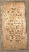 Memorial bronze, Westminster Hall