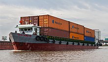 Container ship Tan Cang 15 on the Saigon River in Ho Chi Minh City, Vietnam Rio Saigon, Ciudad Ho Chi Minh, Vietnam, 2013-08-14, DD 21.JPG