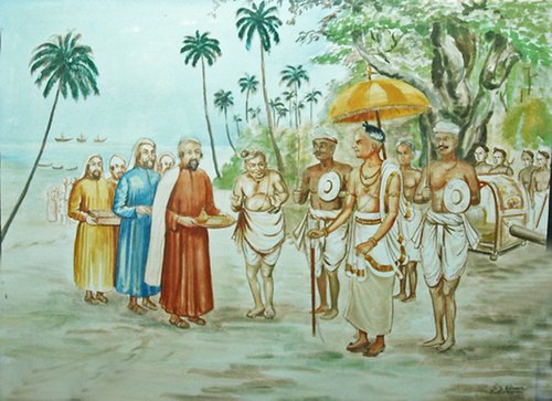 Arrival of the Jewish pilgrims at Cochin, A.D. 68