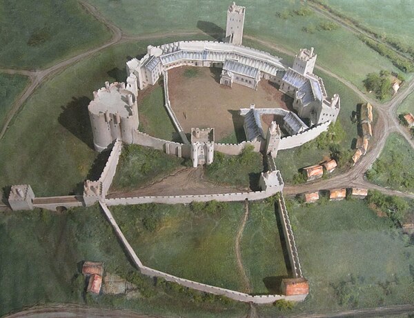 Model reconstructing Pontefract Castle