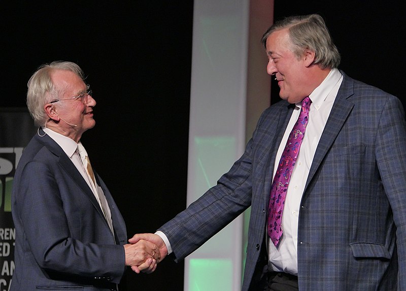 File:Richard Dawkins & Stepehn Fry CSICon 2018, Atheist Alliance Richard Dawkins Award.jpg