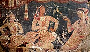 Thumbnail for File:Royal drinking scene at the entrance of the western monastery at Mangyu, 11th to 13th century CE.jpg