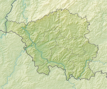 Relief map: Saarland