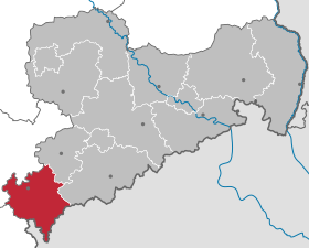Ubicación del distrito de Vogtland