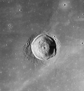 Schiaparelli (lunar crater) Circular depression on the Moon