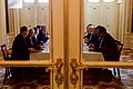 Secretary Kerry, Iranian Foreign Minister Zarif, Respective Advisers Sit Together Before Meeting in Austria About Implementation of Plan Controlling Iran's Nuclear Program (24307283042).jpg