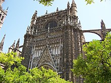 La porte de la Concepción à la cathédrale de Séville, cathédrale gothique la plus vaste du monde.