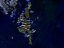 Le isole Shetland viste dal satellite