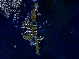 Imagen de satélite de las islas Shetland