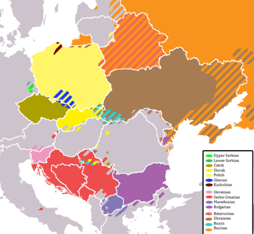 Linguistic maps of Slavic languages