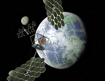 NASA Integrated Symmetrical Concentrator SPS concept Solar power satellite sandwich or abascus concept.jpg