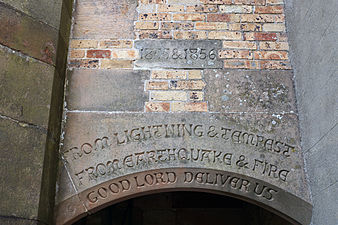 St Michael the Archangel, Llanyblodwel inscription outside tower link