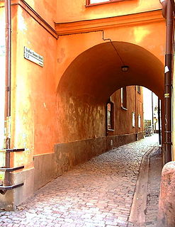 Staffan Sasses Gränd alley in Gamla stan, Stockholm, Sweden