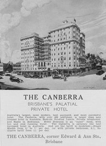 Canberra Hotel, 1935 StateLibQld 2 194647 Brisbane city hotel, The Canberra, 1935.jpg