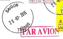 Poststempel SAIGON aus Ho-Chi-Minh-Stadt