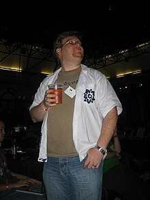 Stuart Langridge at Yahoo! BBC Hackday 2007.jpg