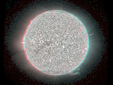 A three-dimensional anaglyph taken by STEREO March 2007