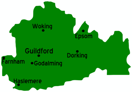 Selected interesting towns. The southern half is prime walking and cycling hills and lovely. The Thames Path is its parallel, but only through the far north.