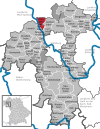 Lage der Gemeinde Thüngersheim im Landkreis Würzburg