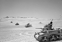 M3 Stuarts belonging to the 8th Hussars, who handed them over to the Royal Gloucestershire Hussars during Operation Crusader. The British Army in North Africa 1941 E3467E.jpg