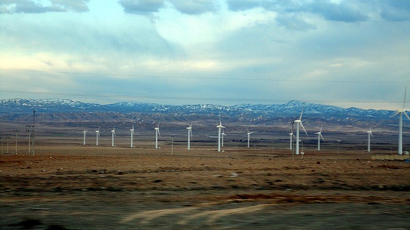 File:The Road of 44 - East of Iran - Nishapur to Mashhad - Dizbad wind farm 3.JPG