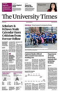 <i>The University Times</i> Irish student newspaper