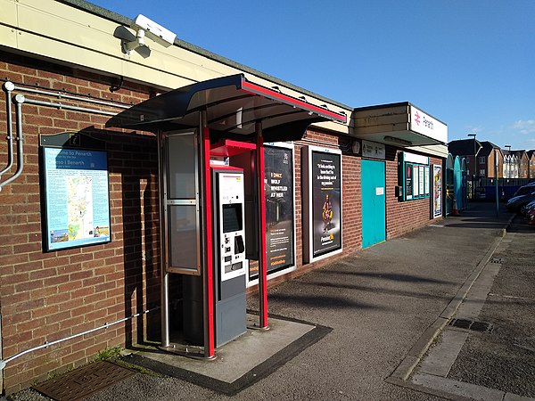 Self-service ticket machine at the station