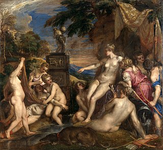 <i>Diana and Callisto</i> painting by Titian in London and Edinburgh