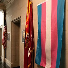 Transgender Trans Flag 35.4 X 59 inch Transgender Pride Flag Polyester Pink  Blue White Flag Vivid Color and UV Fade Resistant for Carnival Party