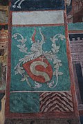 Fresk średniowiecznej wersji herbu Szreniawa w Kaplicy Trójcy Świętej w Lublinie