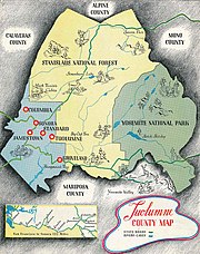 Tuolumne County 1935 Map