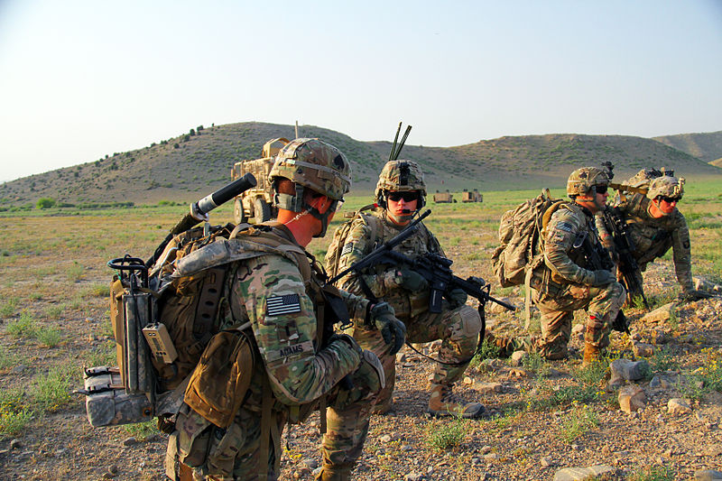 File:U.S. Soldiers with Echo Company, 2nd Battalion, 506th Infantry Regiment, 4th Brigade Combat Team, 101st Airborne Division kneel June 2, 2013, before a mission in Khost province, Afghanistan 130602-A-DQ133-039.jpg