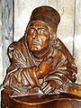 Carved bust of vergil, possibly a self-portrait of Jörg Syrlin the Elder