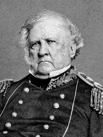 Gen. Winfield Scott, the unsuccessful Whig candidate in the 1852 presidential election