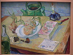 Still life with a plate of onions by Vincent van Gogh