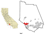 Ventura County California Incorporated and Unincorporated areas San Buenaventura (Ventura) Highlighted.svg