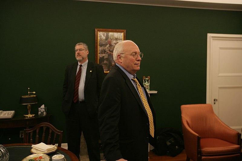 File:Vice President Cheney with David Addington at the United States Embassy in Tokyo, Japan (17986859054).jpg