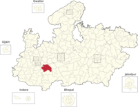 Vidhan Sabha constituencies of Madhya Pradesh (174-Bagali).png