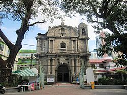 View of Poblacion church from Plaza Cristo Rey.JPG