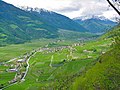 Luftbild von Tschars, Etschtal (Vinschgau)