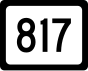 Batı Virginia Route 817 işaretçisi