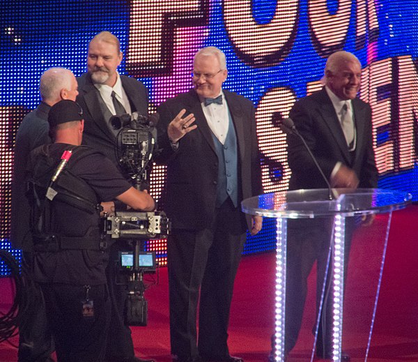 The Four Horsemen being inducted into the WWE Hall of Fame in 2012