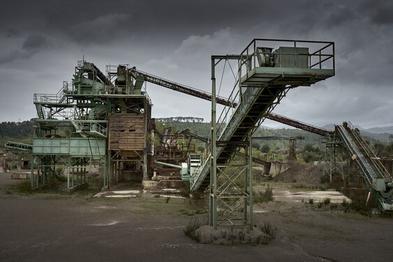 Wrack einer Industrieanlage in der Toskana