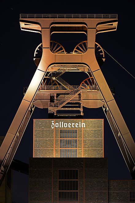 Winding tower of "Zollverein" pit—Essen's most iconic landmark